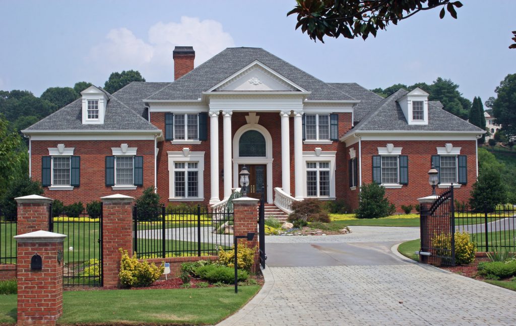 a really nice bricked wall house